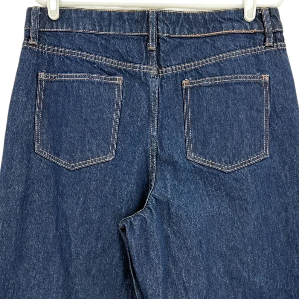 NWOT Kate Spade Target Womens Wide Leg Cuffed High Rise Denim Crop Jeans Size 12